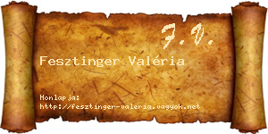 Fesztinger Valéria névjegykártya